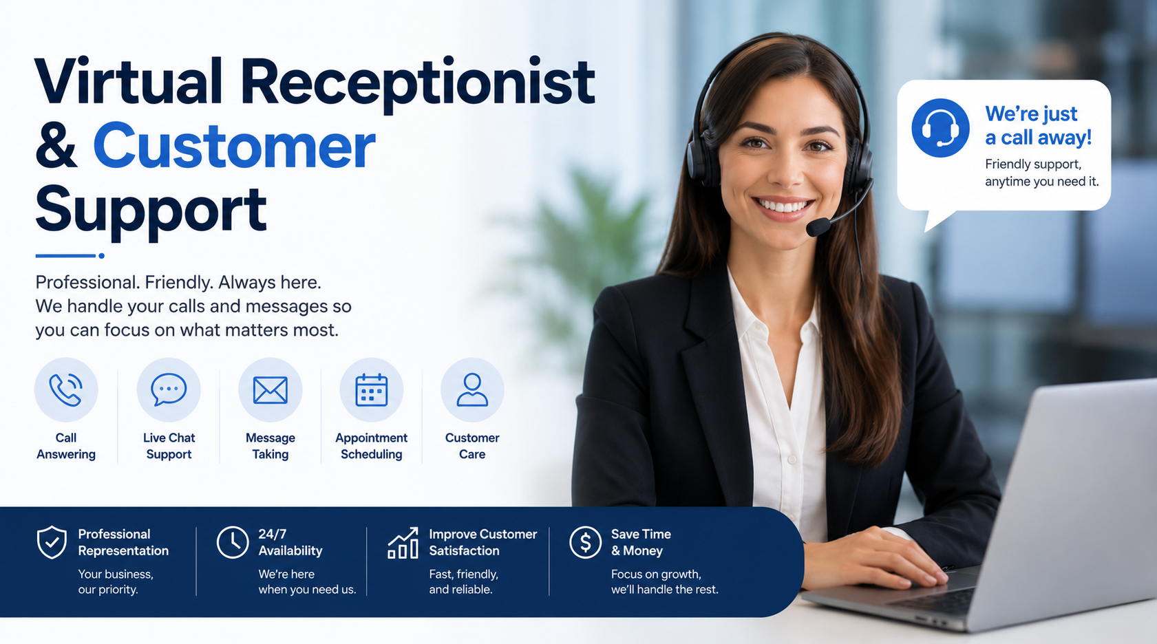 Virtual Receptionist & Customer Support